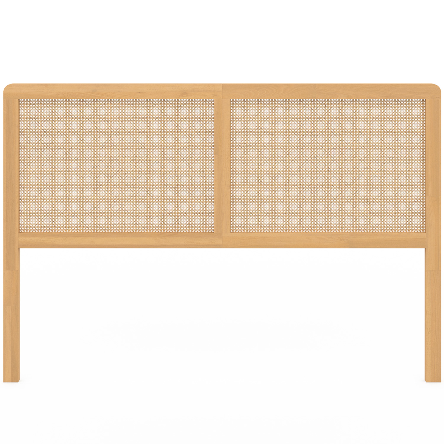 Tête de lit sur pied EDHEN 160 cm cannage et bois - Image 3