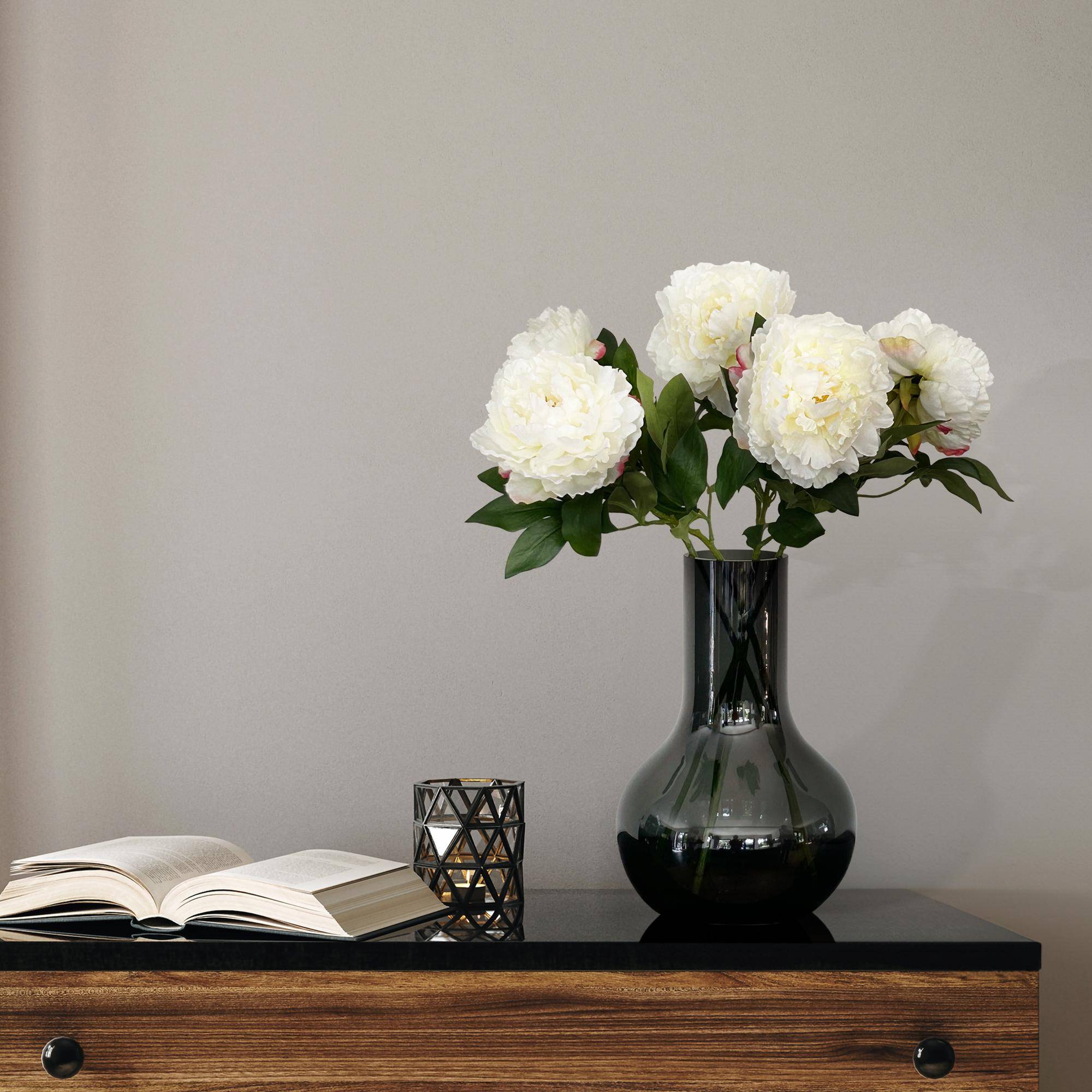 PANGIVO - Fleurs artificielles polyester crème 15 x 15 x 65 cm - PANGIVO - Image 3