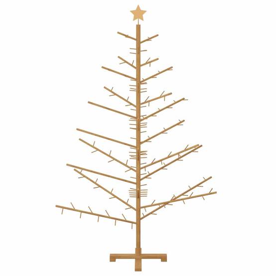 Maison Chic - Arbre de Noël, Sapin de Noël en bois Marron 180 cm Bois massif en pin u629q - Image 5