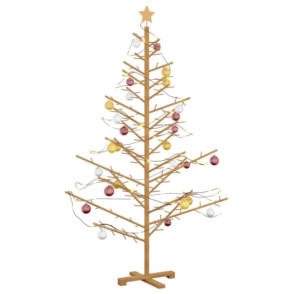 Maison Chic - Arbre de Noël, Sapin de Noël en bois Marron 180 cm Bois massif en pin u629q - Image 3
