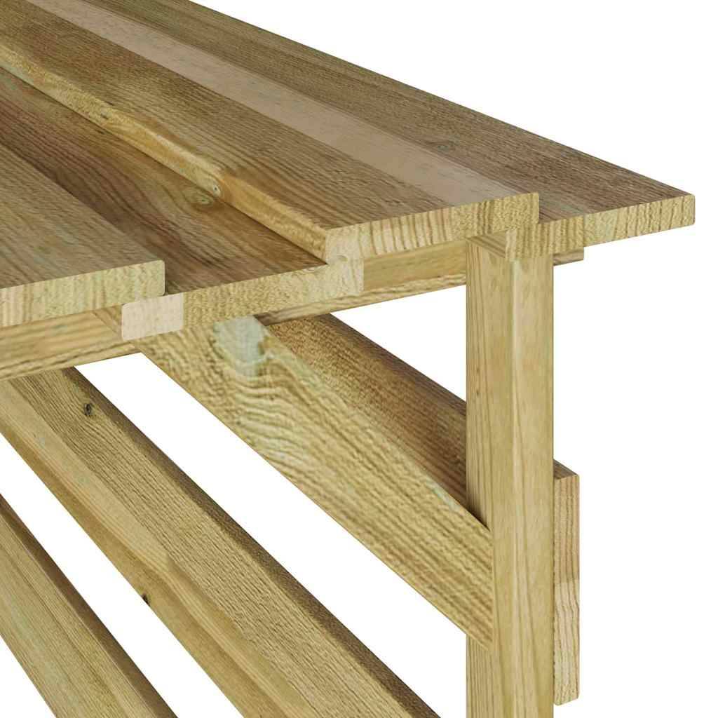 Garage pour robot tondeuse en bois de pin traité pour jardin Marron 84cm – ComfortXL Outdoor Living - Image 8