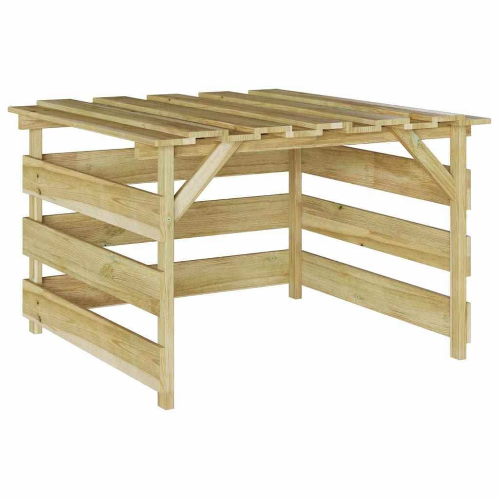 Garage pour robot tondeuse en bois de pin traité pour jardin Marron 84cm – ComfortXL Outdoor Living - Image 2