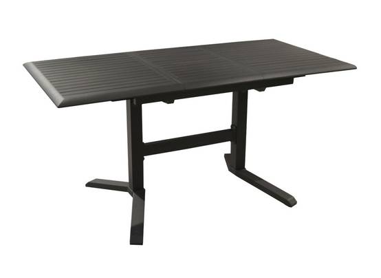 Proloisirs - Table de jardin rectangulaire extensible Sotta en aluminium - graphite 110/150 cm - Image 1