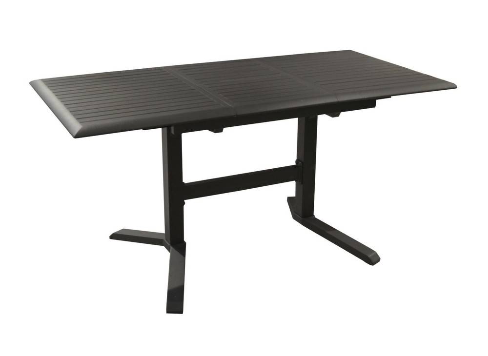 Proloisirs - Table de jardin rectangulaire extensible Sotta en aluminium - graphite 110/150 cm - Image 1