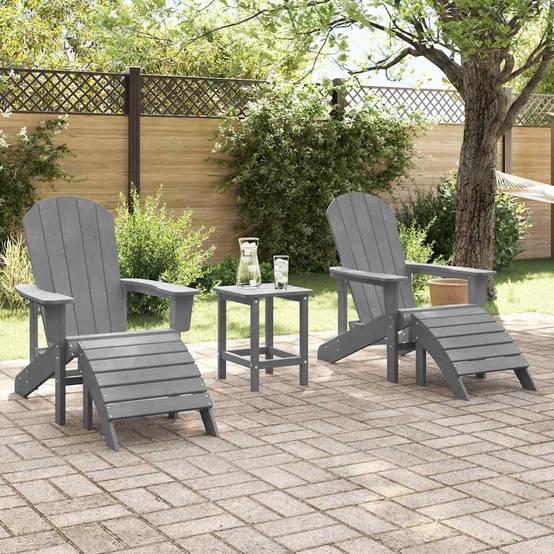 PANGIVO - Chaise de jardin Polyéthylène Gris clair 83 x 74 x 92 cm, Poids :47.84kg - PANGIVO - Image 4