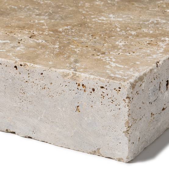 Margelle de piscine Travertin Beige Nuancé 61x33x8 cm Bord Droit (à l'unité) - RO'MA NATURE - Image 2