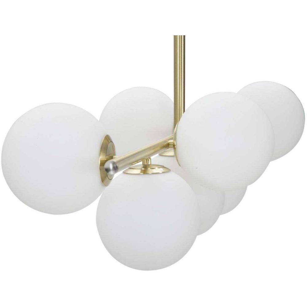 Suspension en métal et verre 7 abat-jour 81 x 30 x 74 cm - Image 4