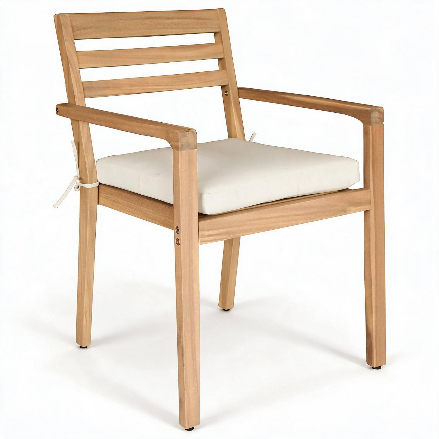 Happy Garden - Ensemble table et chaises de jardin 4 places en acacia massif et céramique FARO - HAPPY GARDEN - Image 4