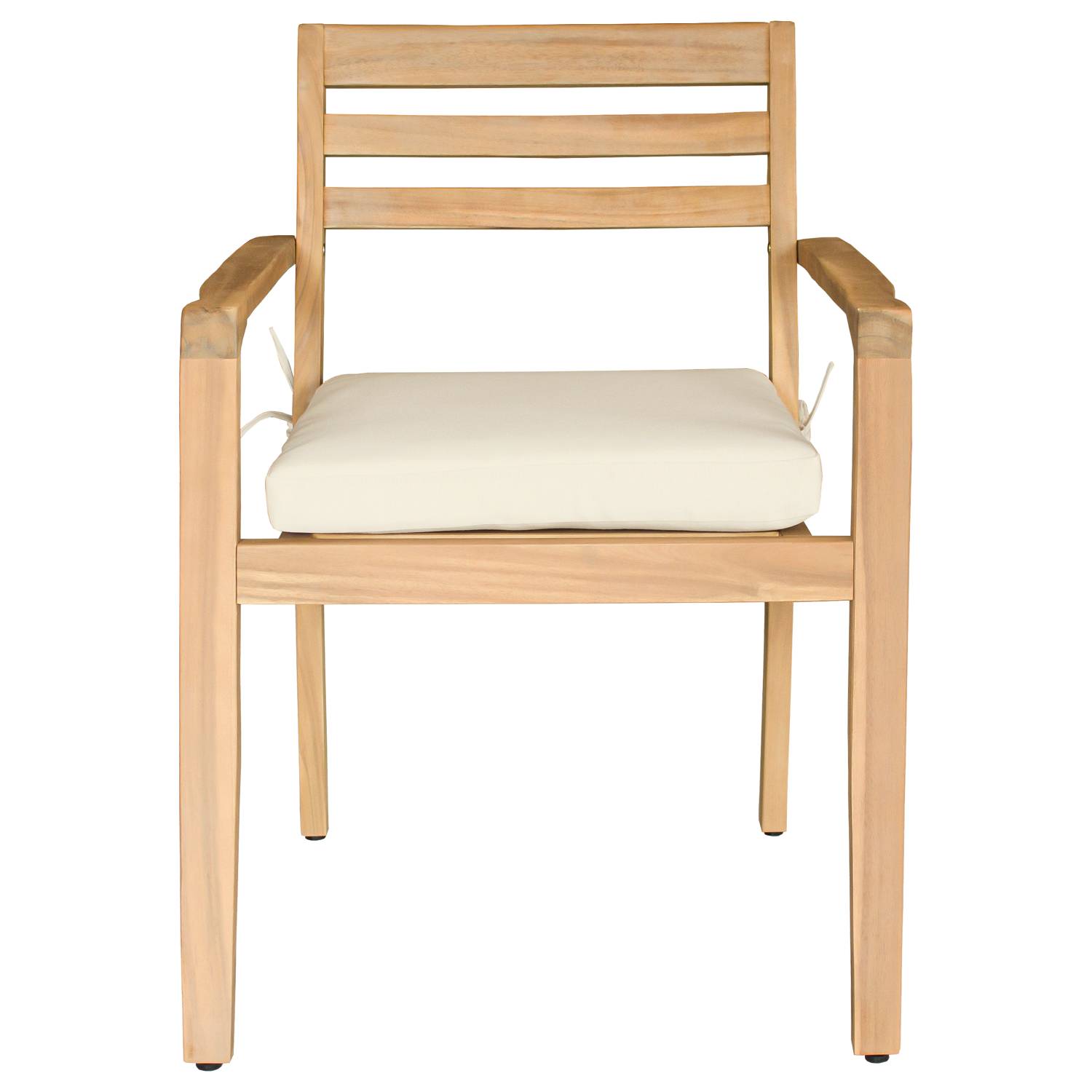 Happy Garden - Ensemble table et chaises de jardin 4 places en acacia massif et céramique FARO - HAPPY GARDEN - Image 6