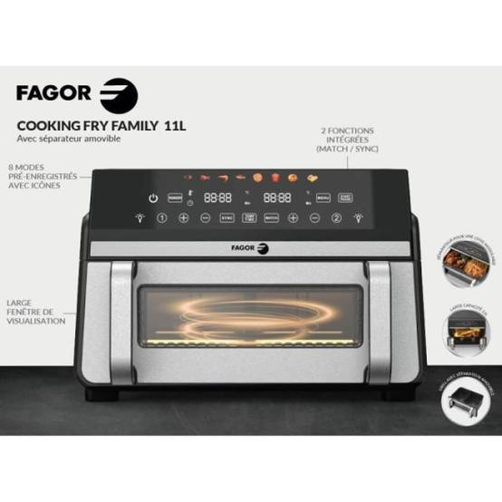 Friteuse Electrique sans huile FAGOR - Airfryer FG10AF - Capacité 11L - Double cuves 5,5L - Séparateur amovible - 2200W - Image 3