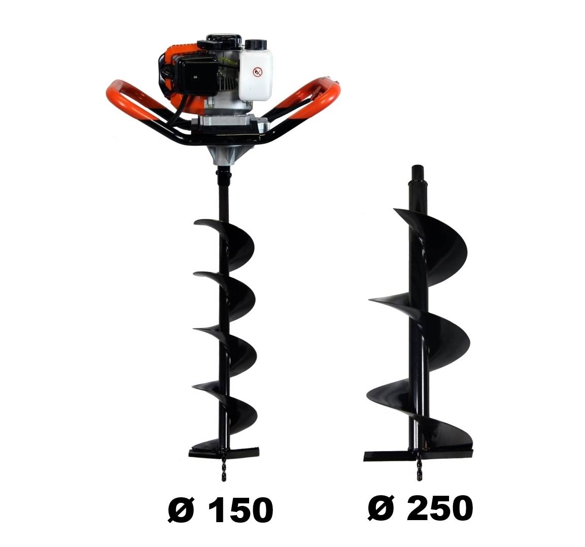 Gt Garden - Tarière thermique 52 cm3 + mèches 150 et 250 mm - GT GARDEN - Image 1