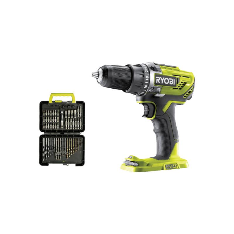 Ryobi - Pack RYOBI - Perceuse-visseuse R18DD3-0 - 18V One+ sans batterie ni chargeur - Coffret 60 accessoires - perçage et vissage RAK60DDF - Image 1