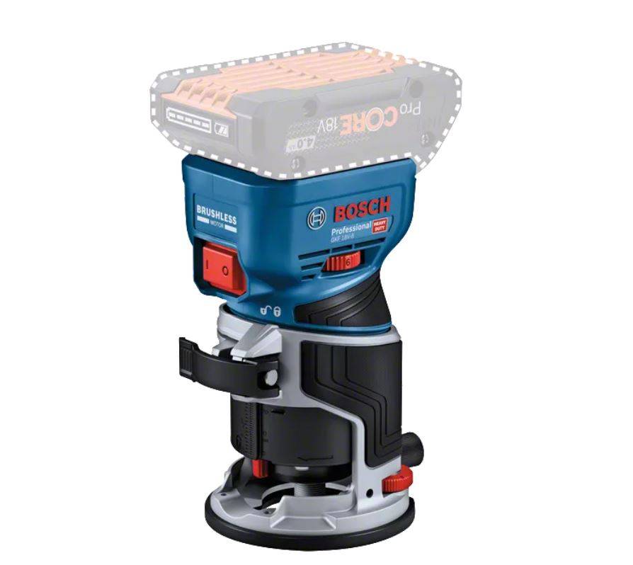 Bosch Professional - Affleureuse 18 V GKF 18V-8 Professional (sans batterie ni chargeur) + coffret L-BOXX - BOSCH - 06016C2001 - Image 2