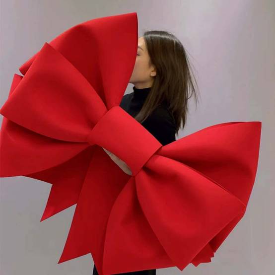 Grande Décoration Nœud Rouge XXL en EVA léger et durable – Déco élégante pour Noël, Mariage, Saint-Valentin, Nouvel An, Maison ou Cadeau - Image 1