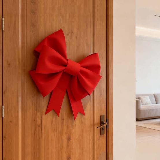 Grande Décoration Nœud Rouge XXL en EVA léger et durable – Déco élégante pour Noël, Mariage, Saint-Valentin, Nouvel An, Maison ou Cadeau - Image 9
