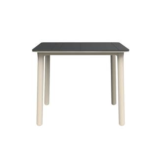 Table carrée extérieur 90x90 gris foncé - ivoire NOA garbar