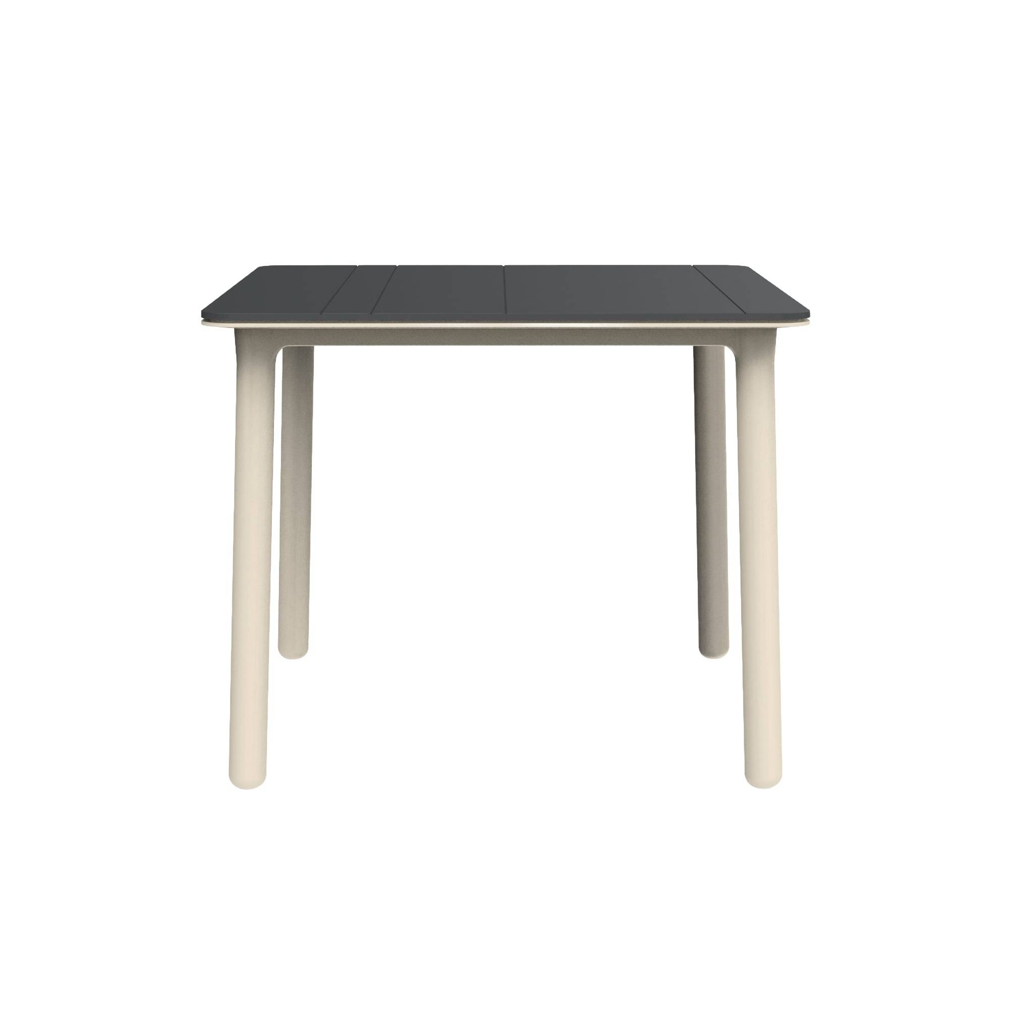 Table carrée extérieur 90x90 gris foncé - ivoire NOA garbar