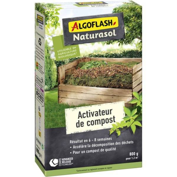 Activateur de compost - ALGOFLASH NATURASOL - Activateur de compost - 800 g  - Gamm vert