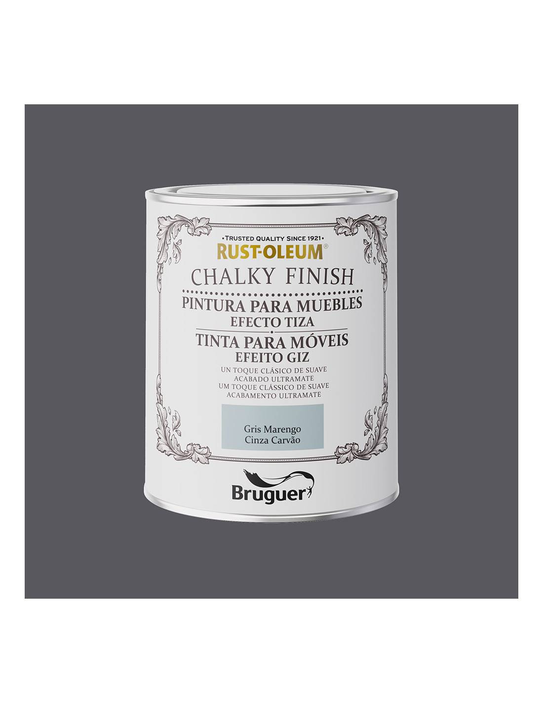 Rust-oleum Fini Crayeux Gris Marengo Meuble 0,750l 5733887 Bruguer - Bruguer - Image 1