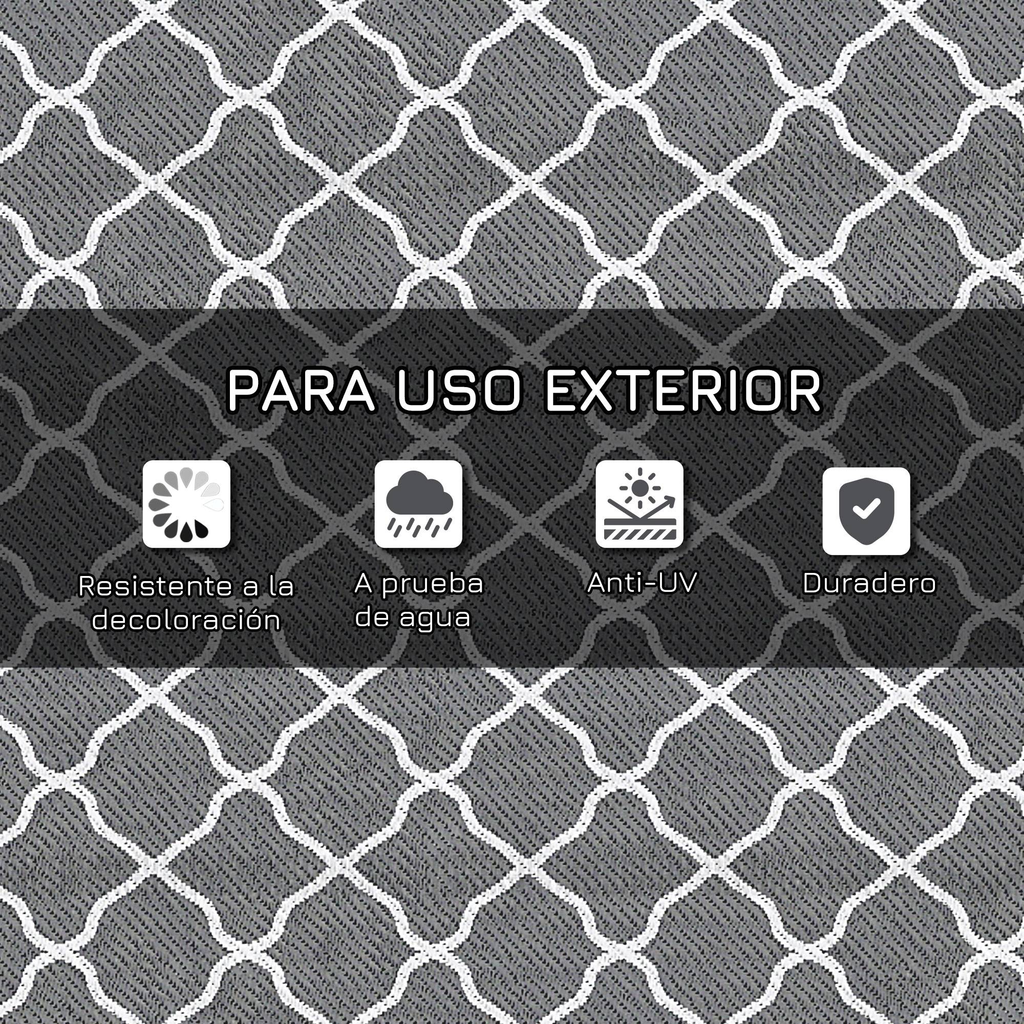 Tapis extérieur polypropylène pour terrasse camping réversible imperméable 182x274cm - ComfortXL Outdoor Living - Image 8