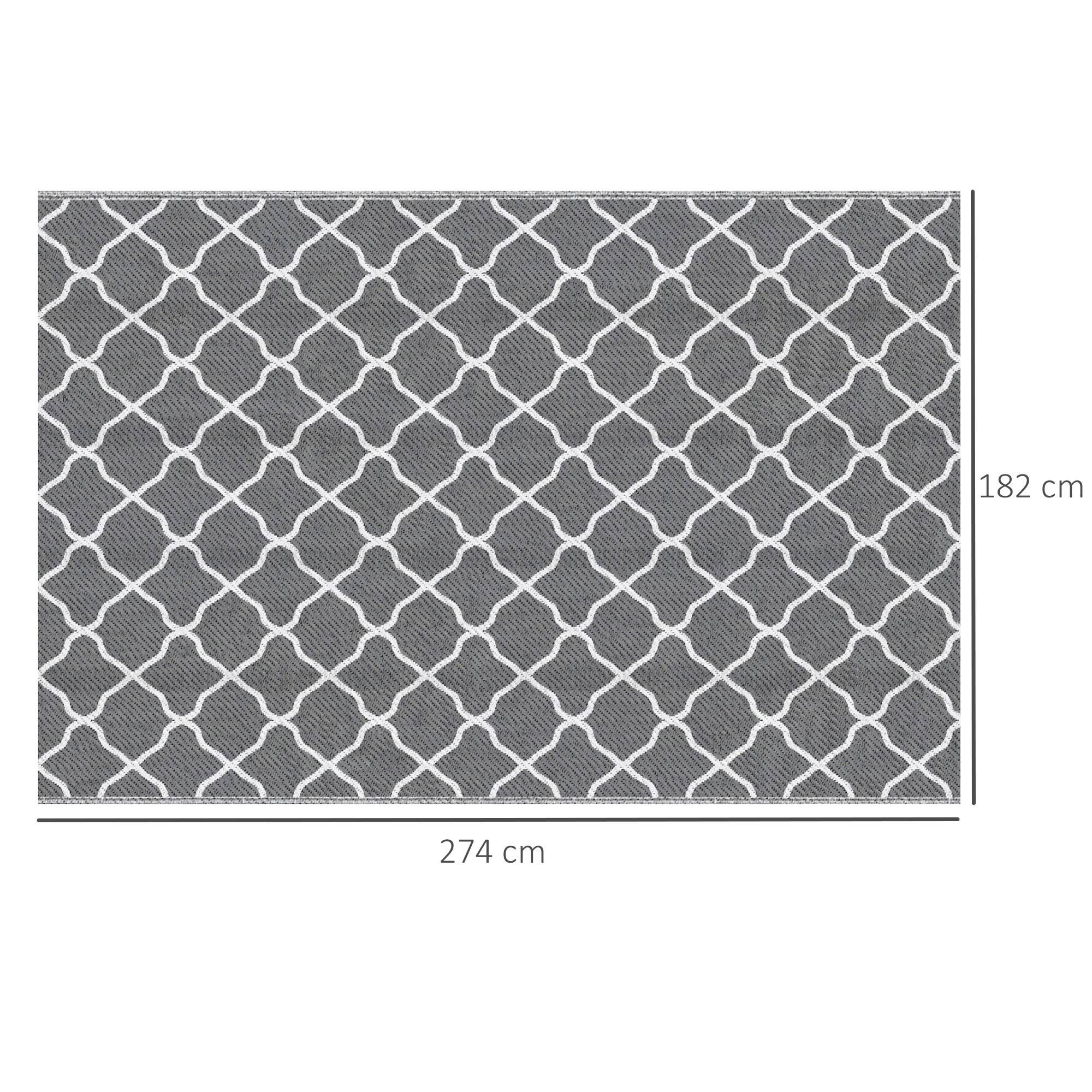 Tapis extérieur polypropylène pour terrasse camping réversible imperméable 182x274cm - ComfortXL Outdoor Living - Image 5