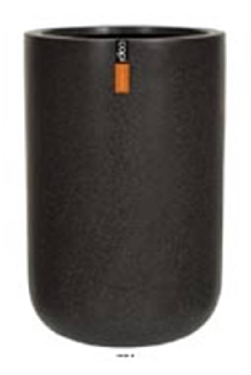 Artificielles - Bac en pures Fibres Baya Ext. EggPot Haut D 44 x H65 cm Noir - dimhaut: H 65 cm - couleur: Noir