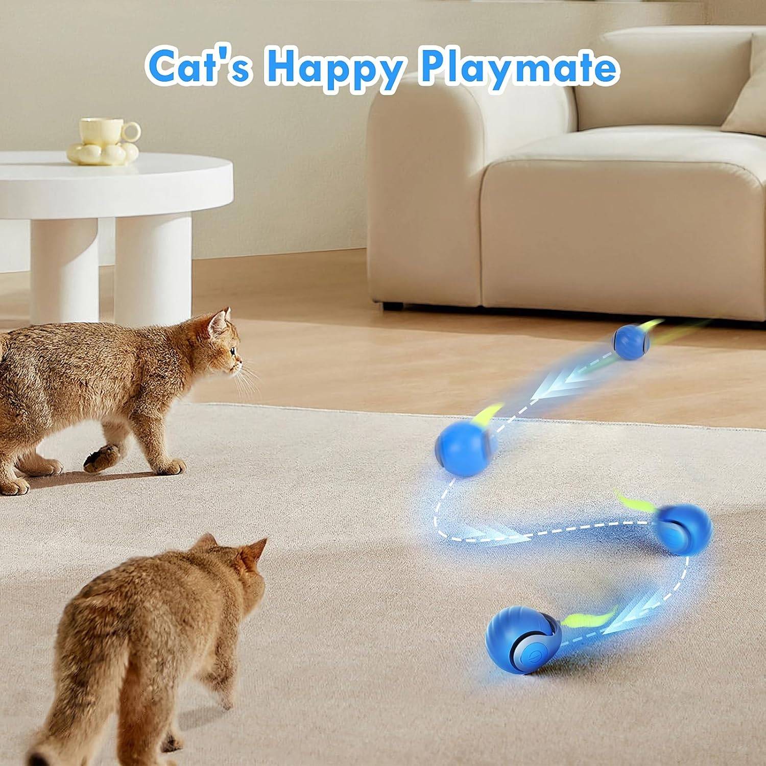 Balle Roulante Automatique - Jouet Chat/Chien DtopbuyAge - Image 5