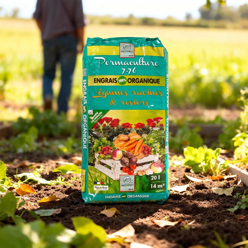 Autre - Engrais Organique en Granulés pour Légumes Racines et Rosiers - Permaculture 7.76® (1 Sac de 20L) - Image 2