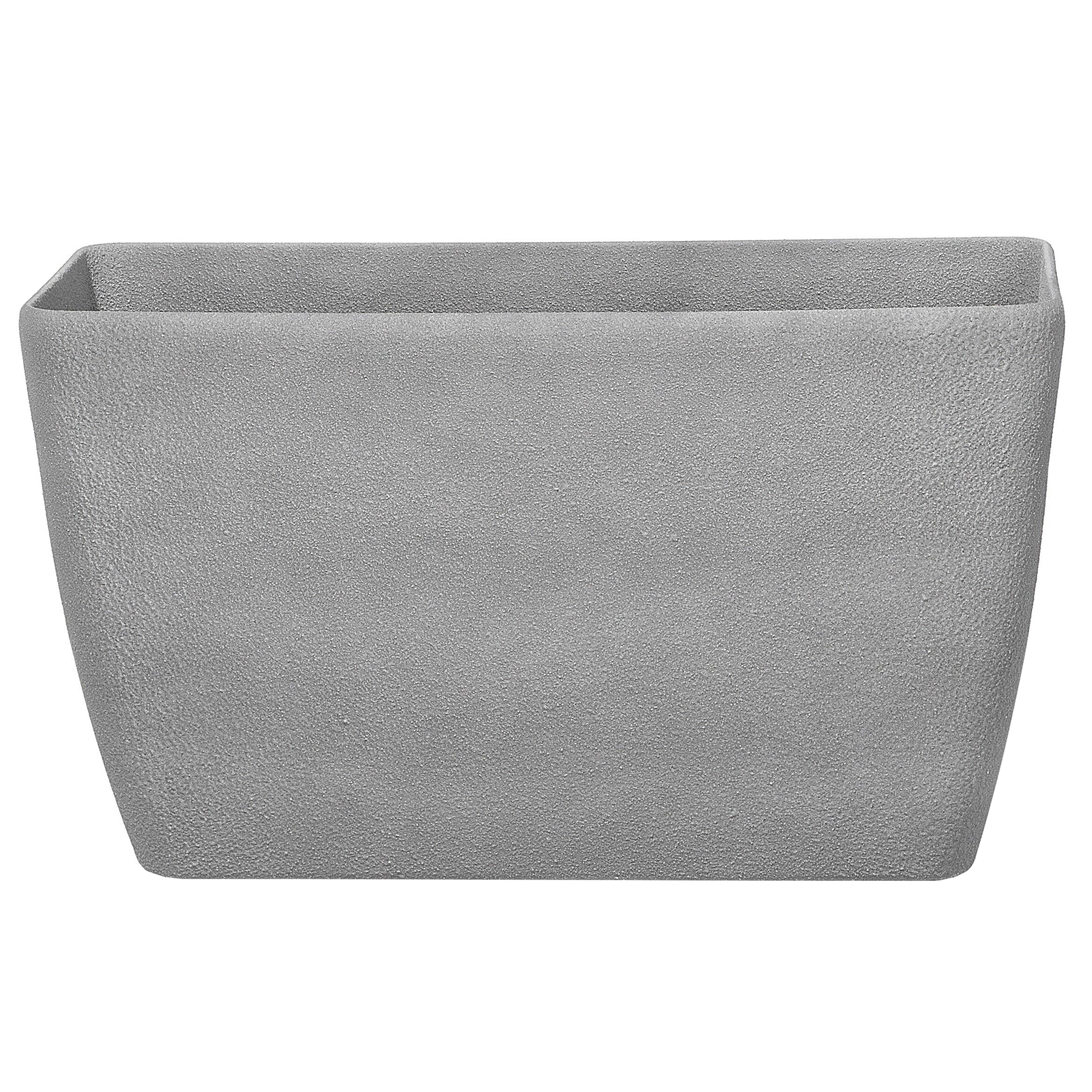 Beliani - Cache-Pot Gris Effet Pierre en Polyrésine 32 x 74 x 45 cm Pot de Fleurs Long et Haut au Design Moderne Idéal pour Extérieur et Intérieur - Image 4