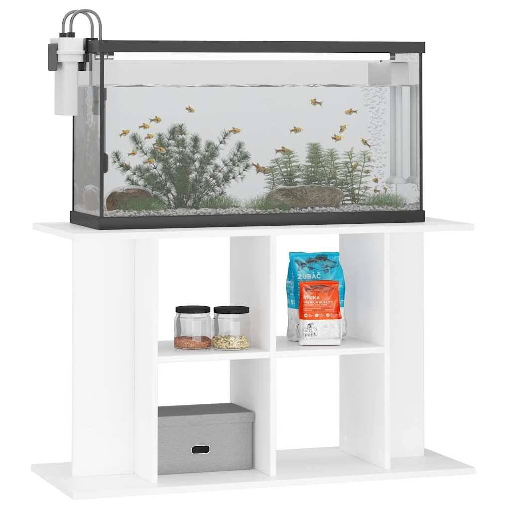 Meuble pour Aquarium Bois d'Ingénierie pour Salon avec Rangement 100x40x60 cm Blanc - ComfortXL Outdoor Living - Image 4