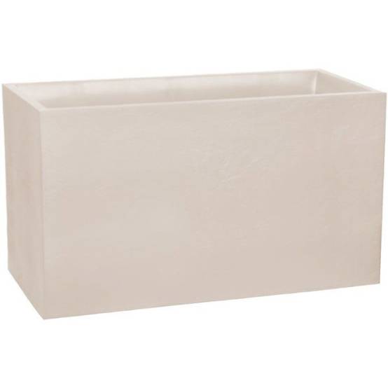 Eda - Jardinière Muret Volcania effet pierre - 99,5 x 39,5 x 60 cm - 116 L - Beige calcaire - Eda - Image 1