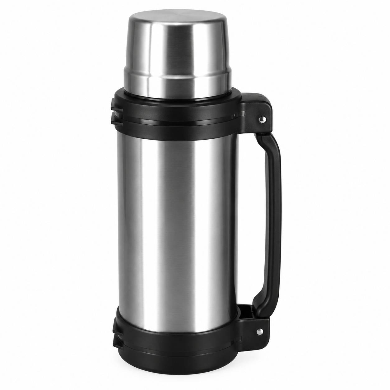 Bouteille Isotherme 2L Acier Inoxydable Étanche Poignée Télescopique Pour Voyage Randonnée - Image 1