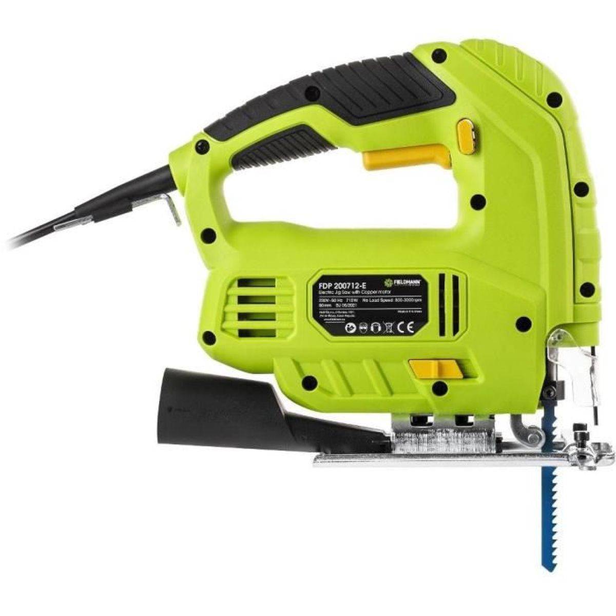 Scie sauteuse électrique 710 W, 800-3000 tr/min, coupe 80 mm, 4 positions, base métal - Fieldmann - Image 6