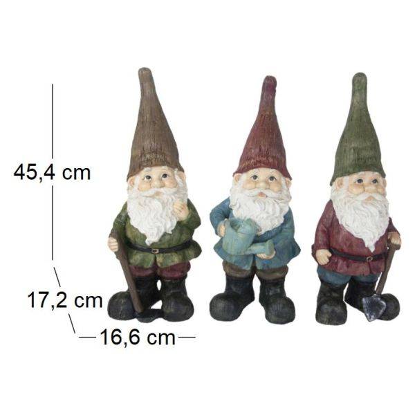 Esschert Design - Lot nains de jardin assortis en résine 45 cm True To Nature - Image 3