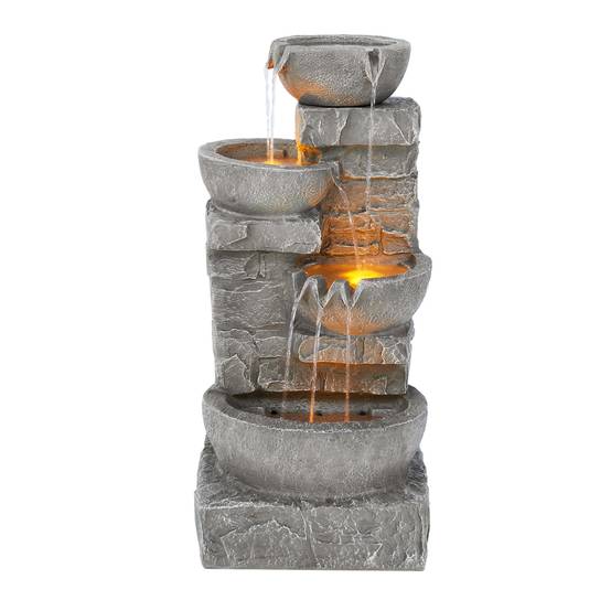 Teamson Home - Fontaine LED en polyrésine, grise Teamson Home - Image 6