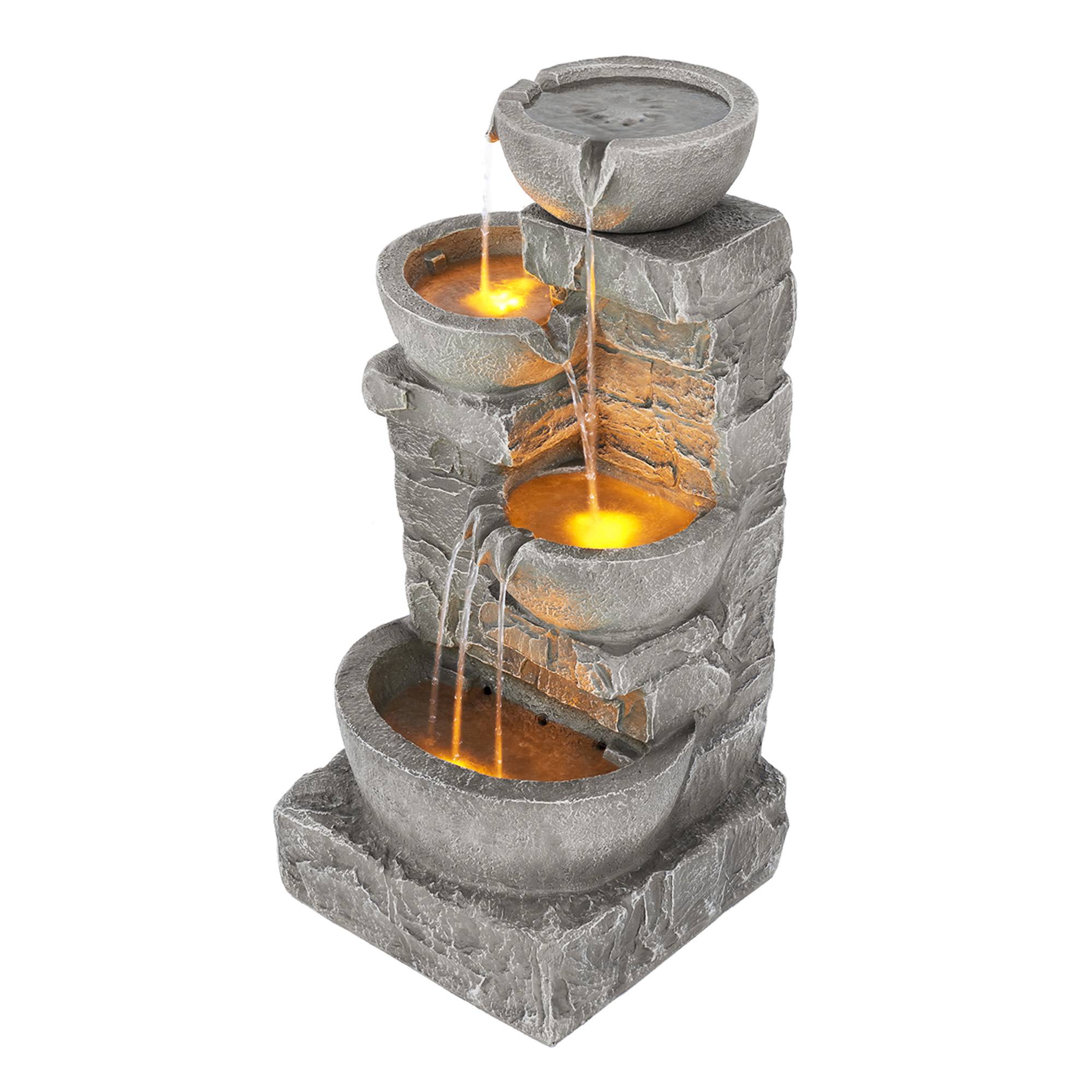 Teamson Home - Fontaine LED en polyrésine, grise Teamson Home - Image 2