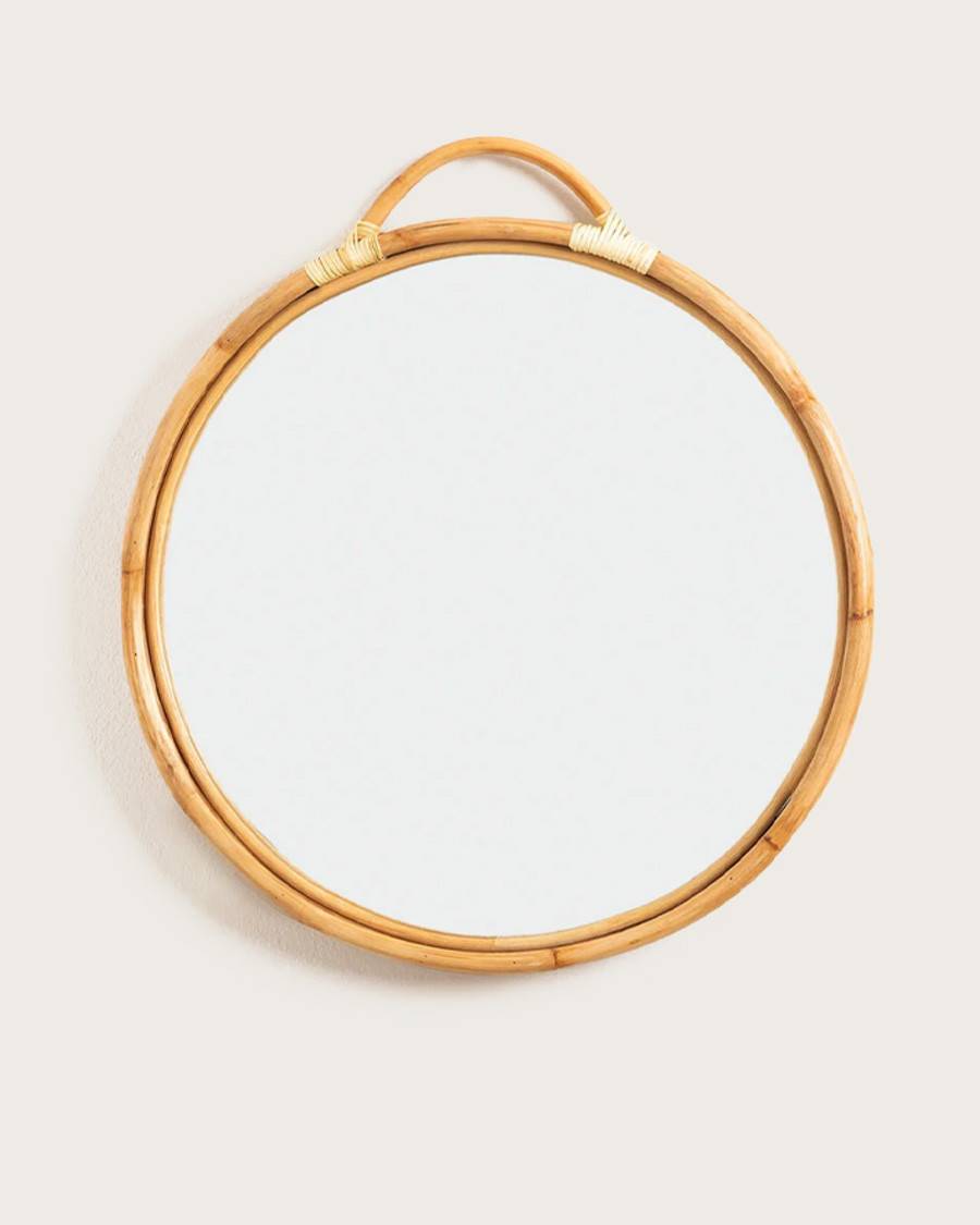 Monoï - Miroir rond en rotin tressé - UNIQKA - Image 1