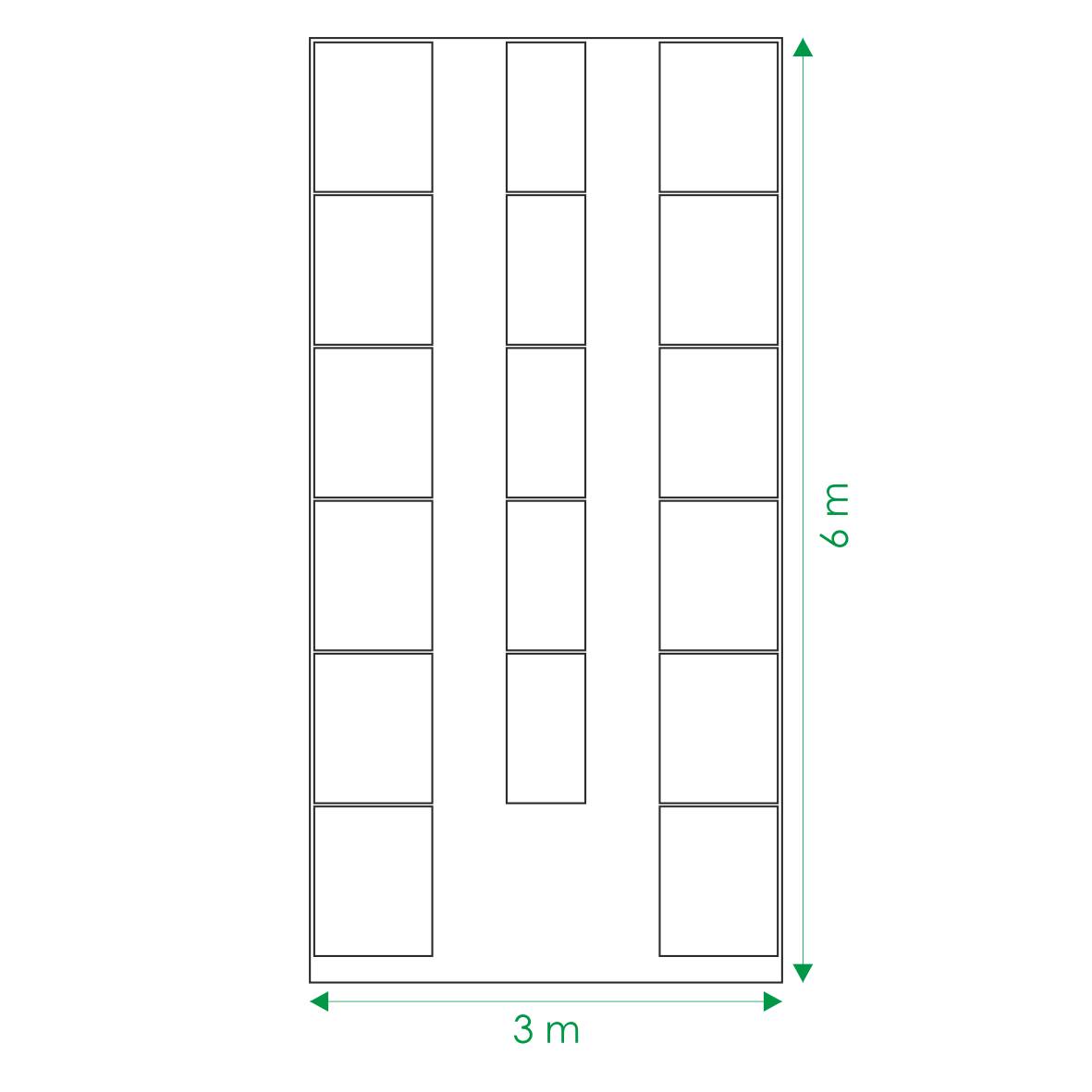 Kit de jardinière surélevées pour une serre 3x6 m, acier galvanisé, Klasika Greenhouses - Image 6