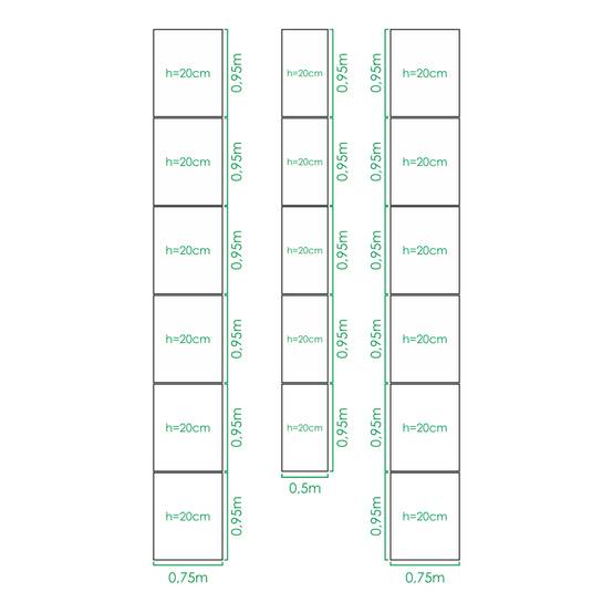 Kit de jardinière surélevées pour une serre 3x6 m, acier galvanisé, Klasika Greenhouses - Image 3