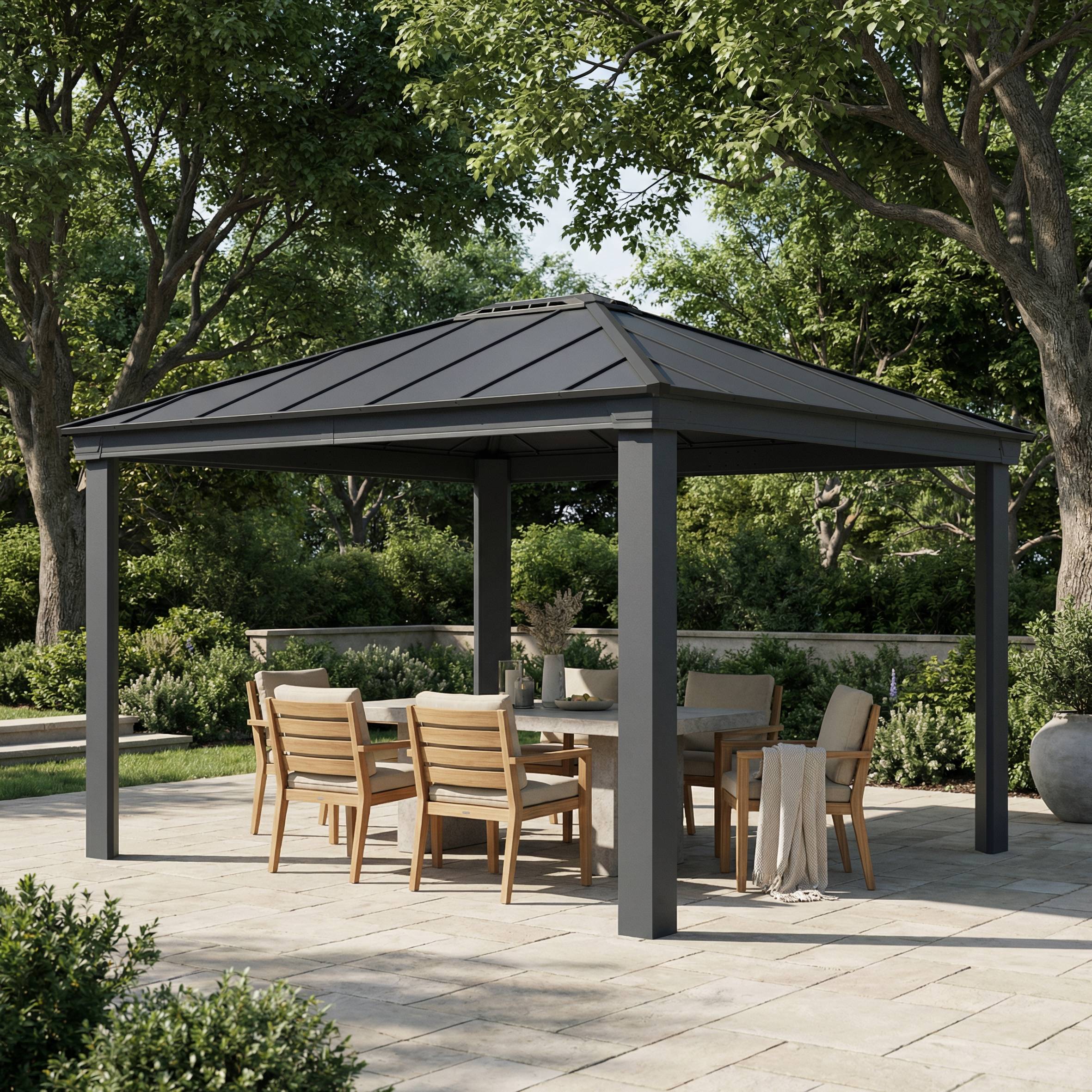 Canopia by Palram - Canopia Tonnelle de jardin Dallas 4,87X4,25 Gris - Image 4