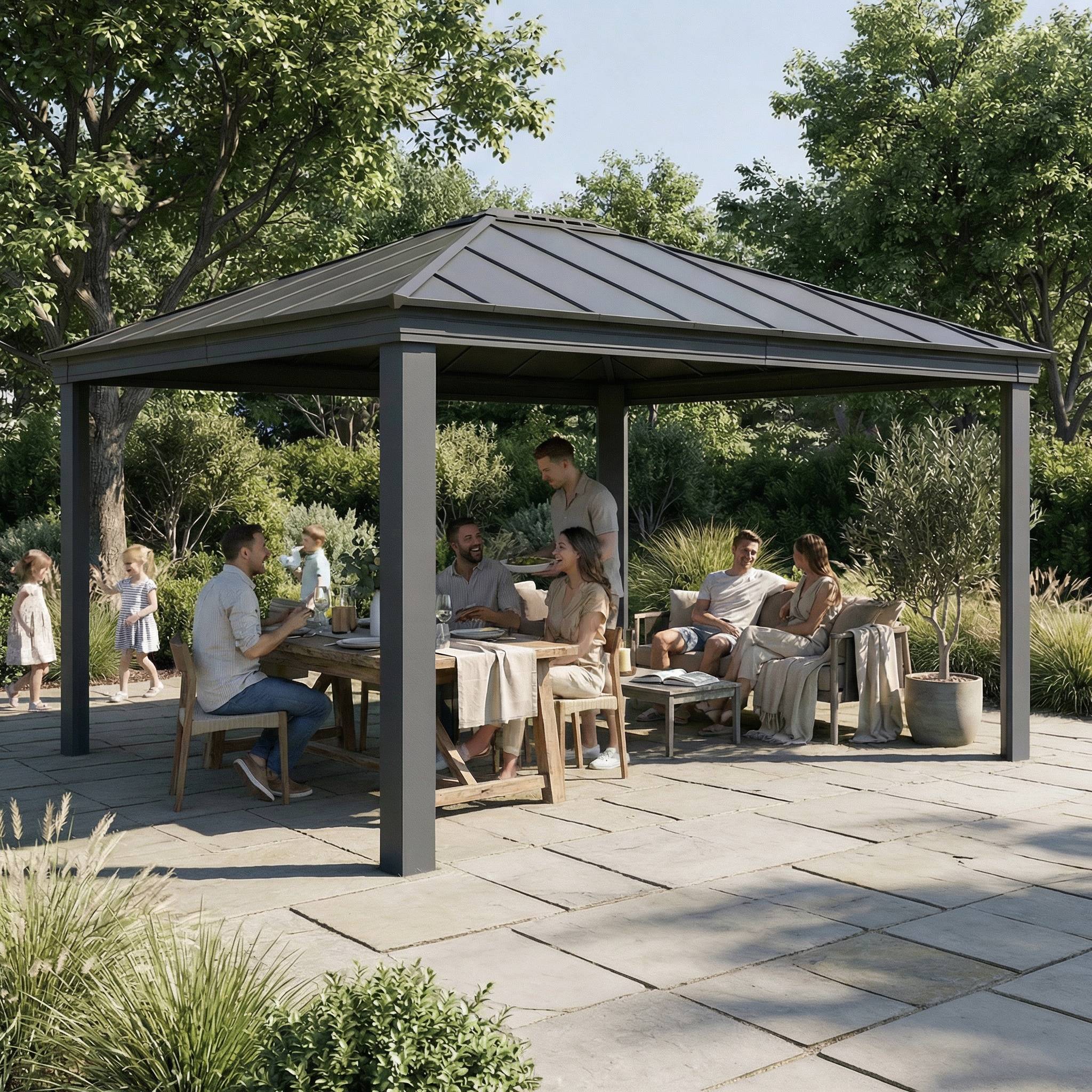 Canopia by Palram - Canopia Tonnelle de jardin Dallas 4,87X4,25 Gris - Image 2