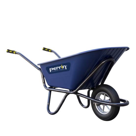 Outils Perrin - Brouette 120 L roue gonflée – charge 320 kg PEHD renforcé