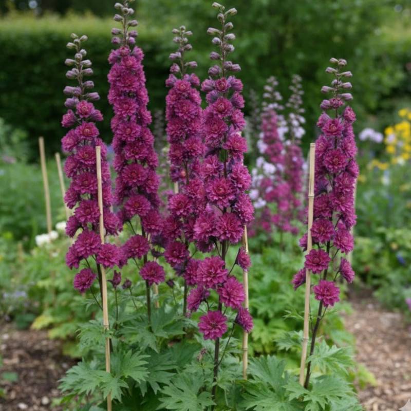 Pied-d'alouette Flamenco®, Delphinium à fleurs Rose/Rouge - feuillage Caduc - Godet - 5/20 cm - Image 1