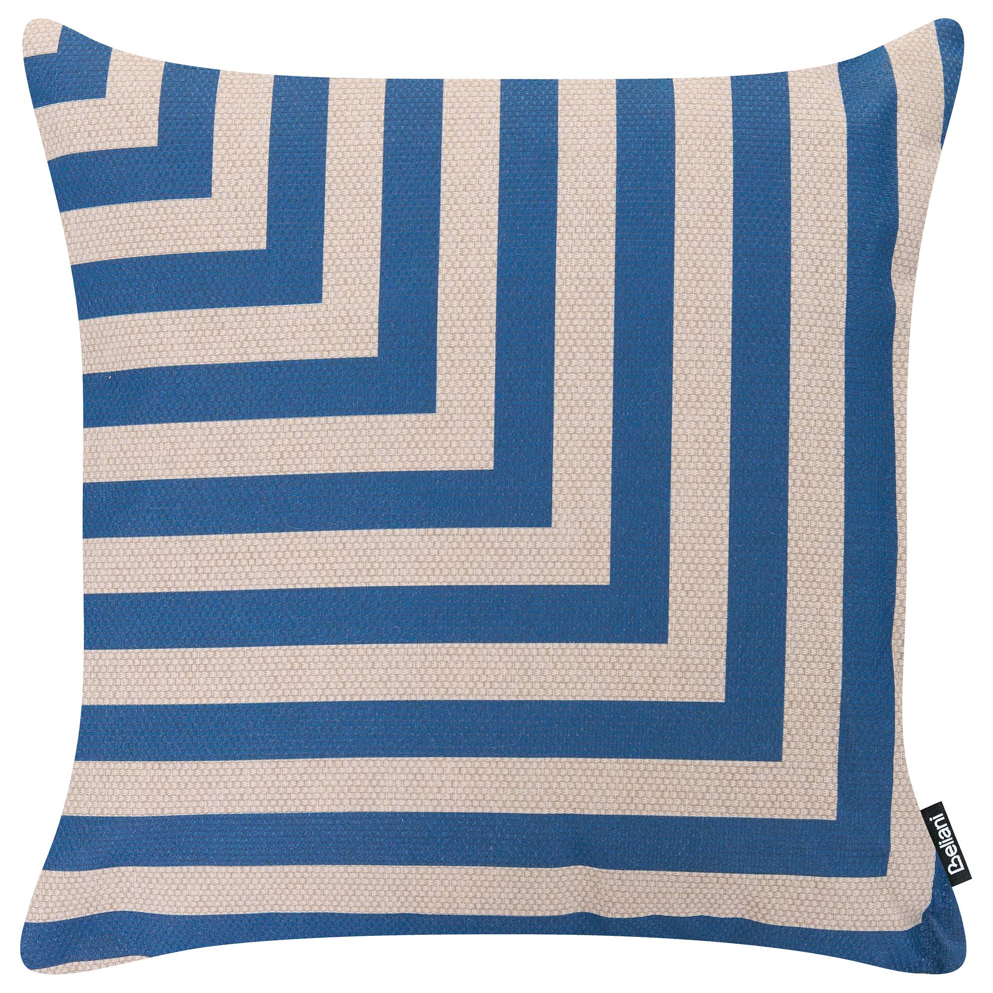 Beliani - Coussin d'extérieur Oléfine Beige/bleu APIOS - 45x45x10- Beliani - Image 6