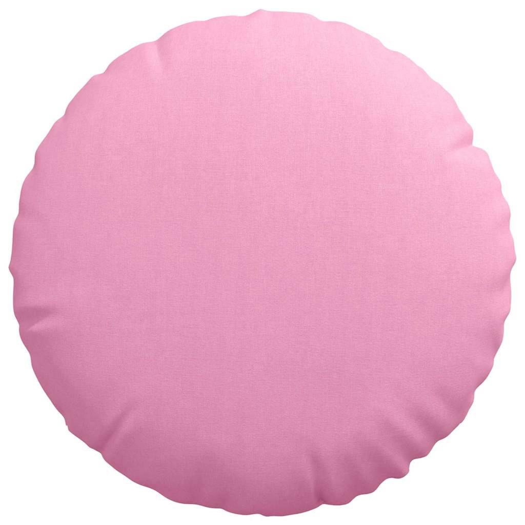 Coussins de siège 2 pcs Rose Ø50 x 19 cm tissu Maison Chic - Image 6