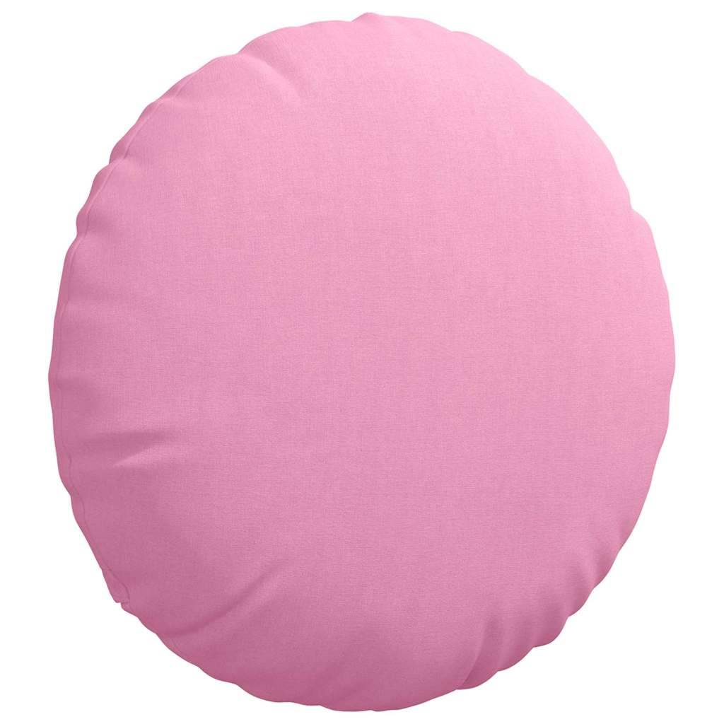 Coussins de siège 2 pcs Rose Ø50 x 19 cm tissu Maison Chic - Image 5