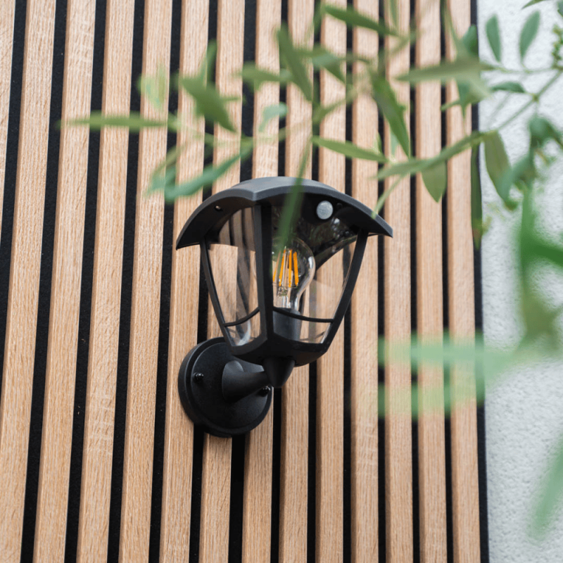 Xanlite - Applique murale solaire rétro LED IP44, 400 lumens, détecteur de mouvement, avec ampoule, Noir - SO2011AR - Image 5