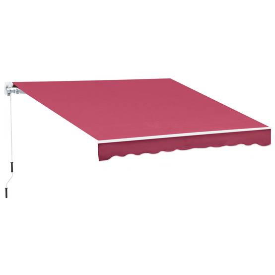 Store vertical extérieur aluminium balcon réduction chaleur 295x245cm rouge foncé - ComfortXL Outdoor Living - Image 1