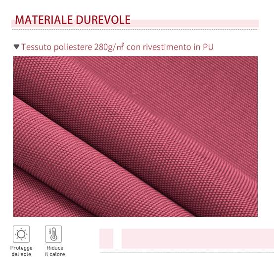 Store vertical extérieur aluminium balcon réduction chaleur 295x245cm rouge foncé - ComfortXL Outdoor Living - Image 6