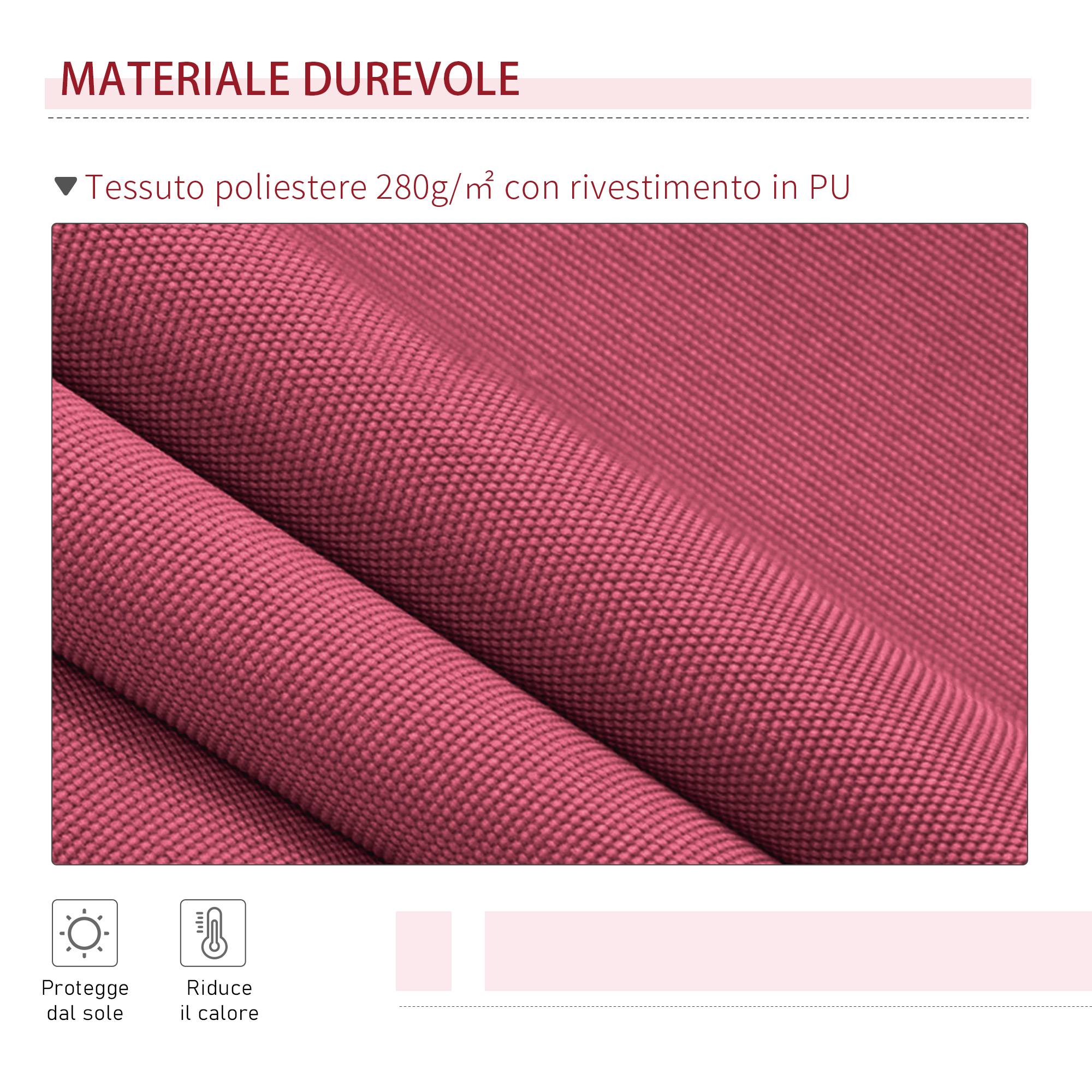 Store vertical extérieur aluminium balcon réduction chaleur 295x245cm rouge foncé - ComfortXL Outdoor Living - Image 6